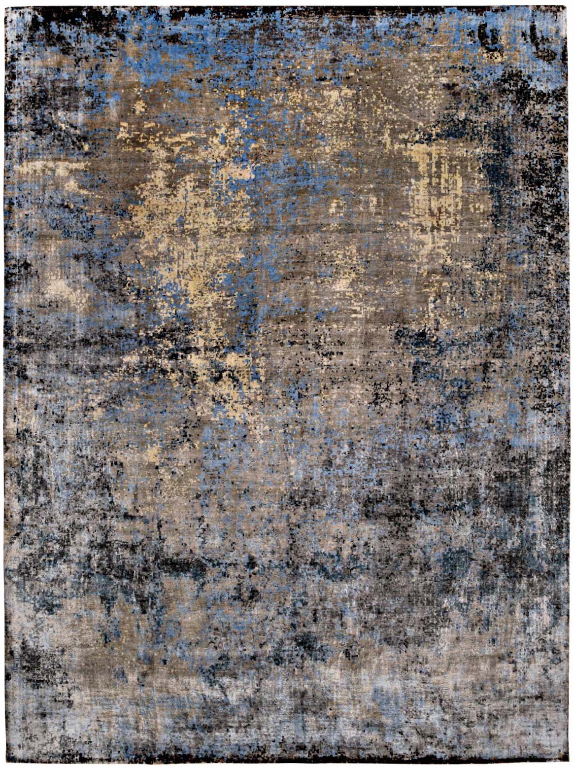 Hands GALENA Blue Luxury Carpet - Wool & Bamboo Silk, Hand Knotted (8' x 10')