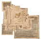 Hands GIZEM Brown Gold Luxury Carpet - Wool & Botanical Silk, Hand Knotted (8'6" x 8'6")