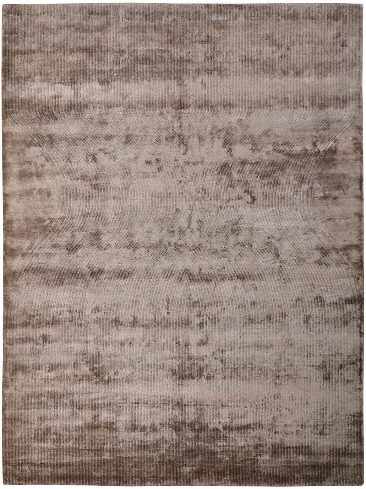 Hands INDAH Grey Luxury Carpet - 100% Botanical Silk, Hand Knotted (5'6" x 8')