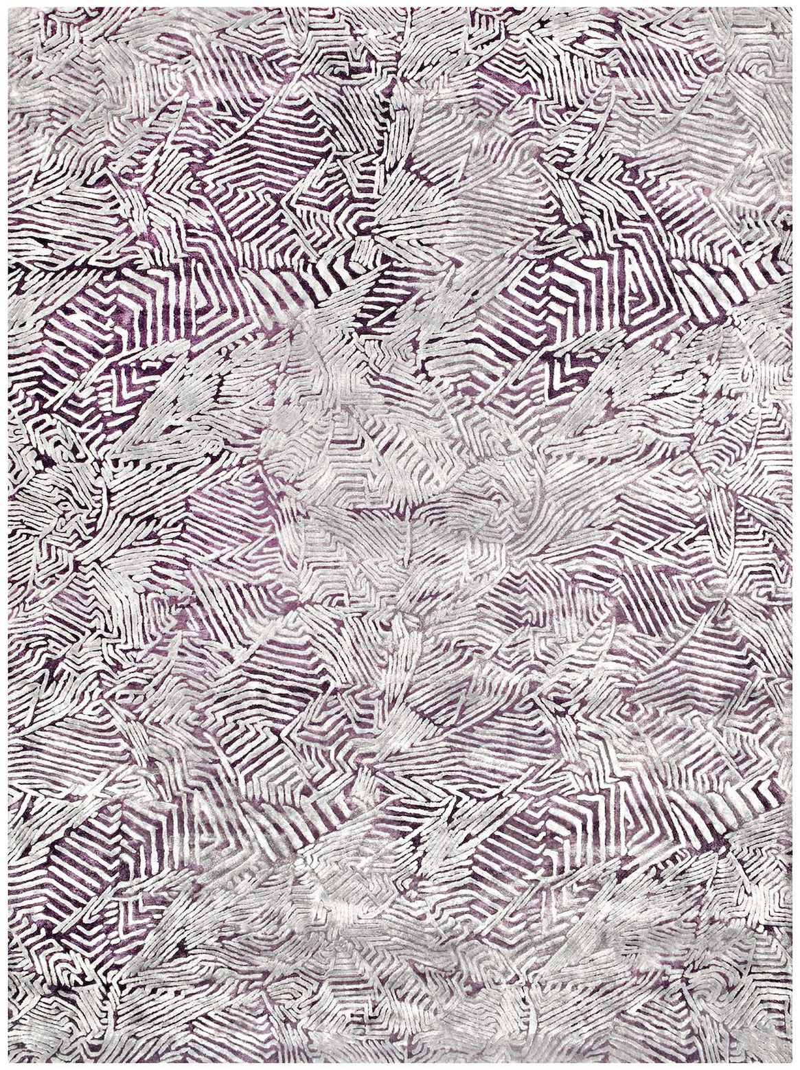 Hands LEVEE Mauve Luxury Carpet - 100% Botanical Silk, Hand Tufted (3' x 5')