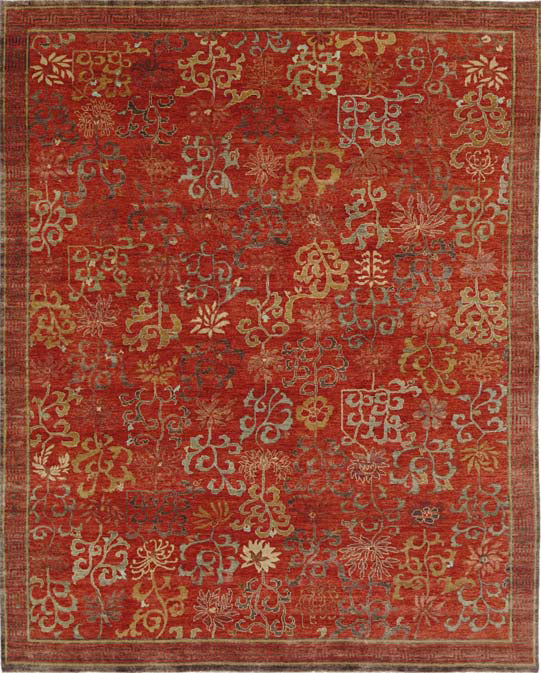 Hands DL 283 Red Luxury Carpet - 100% Wool, Hand Knotted (5'6" x 8')