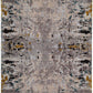 Hands MIRALL Blue Gold Luxury Carpet - Wool, Pure Silk & Linen, Hand Knotted (5'6" x 8')