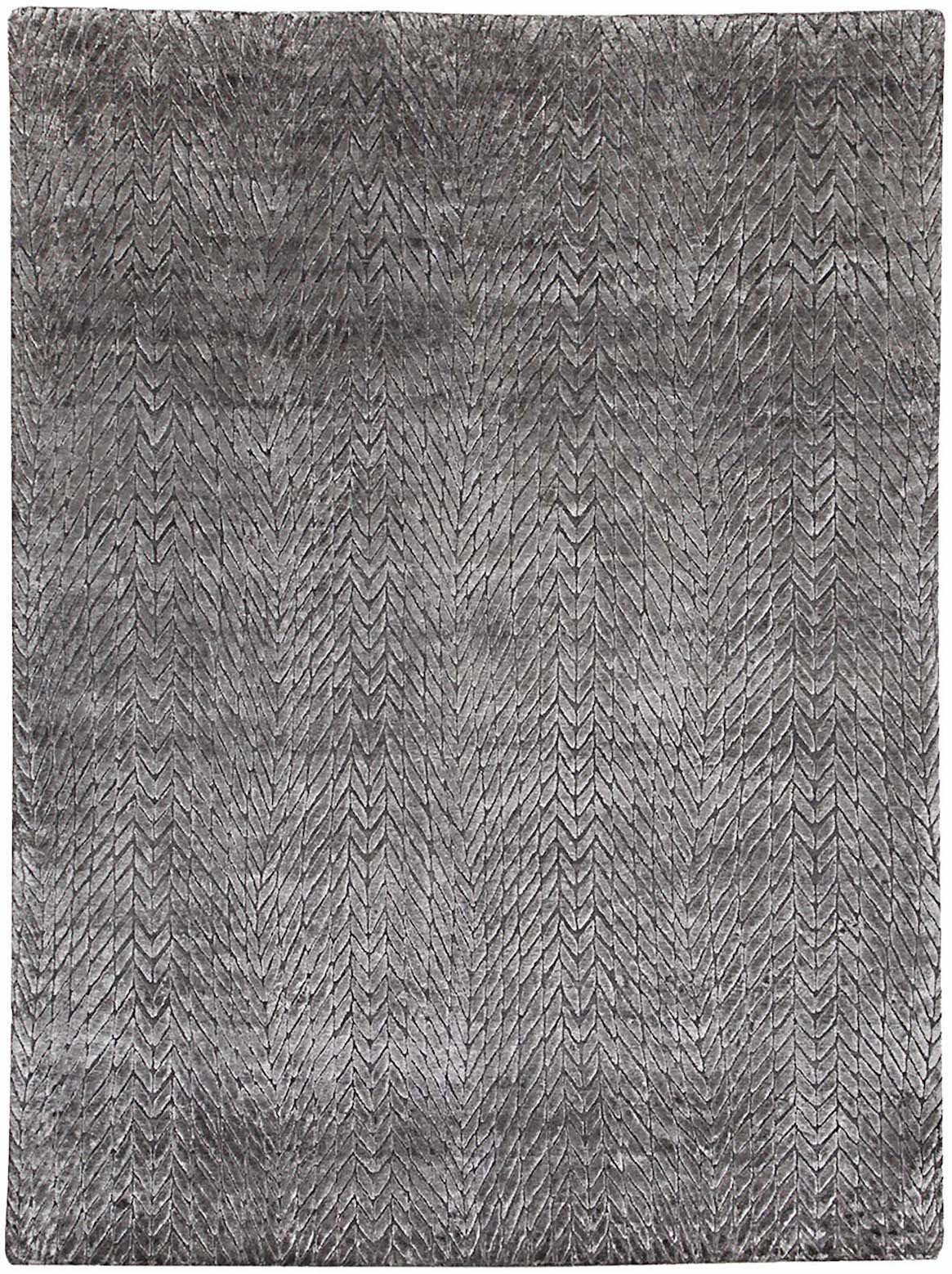 Hands MOIRE Grey Luxury Carpet - Wool & Botanical Silk, Hand Knotted (8' x 10')