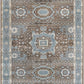 Hands HKD-2 Brown Blue Luxury Carpet - Wool & Bamboo Silk, Hand Knotted (5'6" x 8')