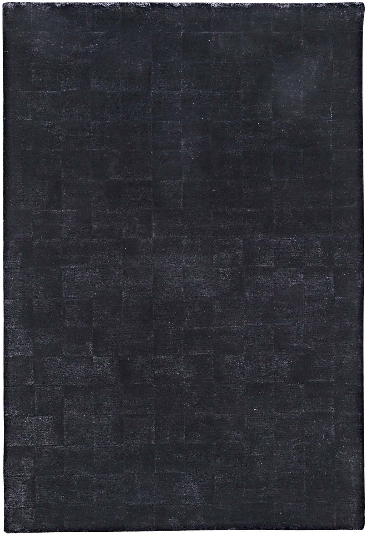 Hands TILT Black Luxury Carpet - Wool & Botanical Silk, Hand Tufted (4'6" x 6'6")