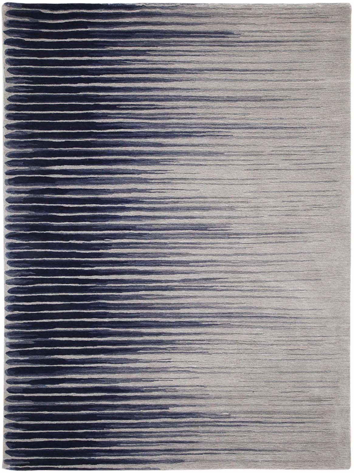 Hands TRANQUIL Blue Beige Luxury Carpet - 100% Wool, Hand Tufted (3' x 5')