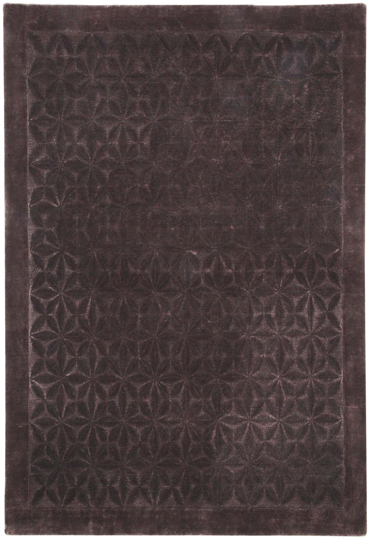 Hands VALLEY Choco Luxury Carpet - Wool & Botanical Silk, Hand Tufted (4'6" x 6'6")