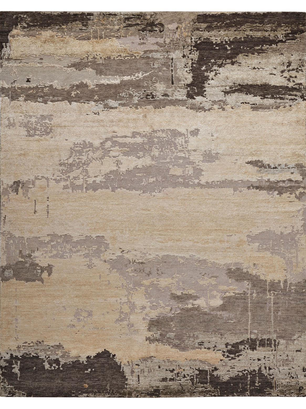 Hands YEVA Rust Brown Luxury Carpet - Wool & Bamboo Silk, Hand Knotted (8' x 10')