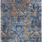 Hands ZAIBA Brown Blue Luxury Carpet - 100% Botanical Silk, Hand Knotted (5'6" x 8')