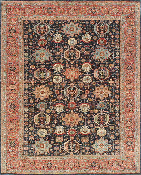Hands P 753 Multi Luxury Carpet - 100% Wool, Hand Knotted (9' x 12')