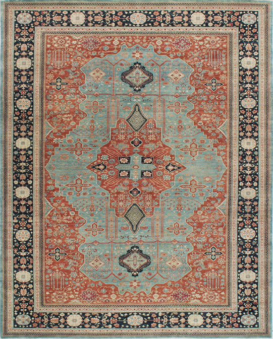 Hands Heriz Multi DL 4655 Luxury Carpet - 100% Wool, Hand Knotted (10' x 16')