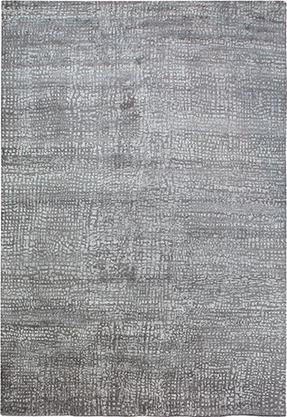 Hands P 4813 Brown Grey Luxury Carpet - Wool & Bamboo Silk, Hand Knotted (8' x 10')