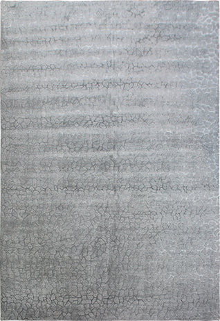 Hands P 4822 Grey Luxury Carpet - Wool & Bamboo Silk, Hand Knotted (8' x 10')