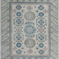 Hands DL 1138 Beige Blue Luxury Carpet - 100% Wool, Hand Knotted (8' x 10')