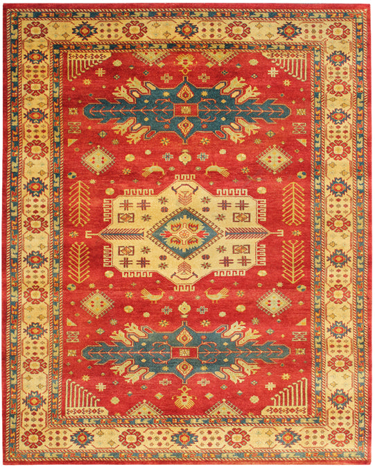 Hands DL 184 Red Luxury Carpet - 100% Wool, Hand Knotted (6'6" x 10')