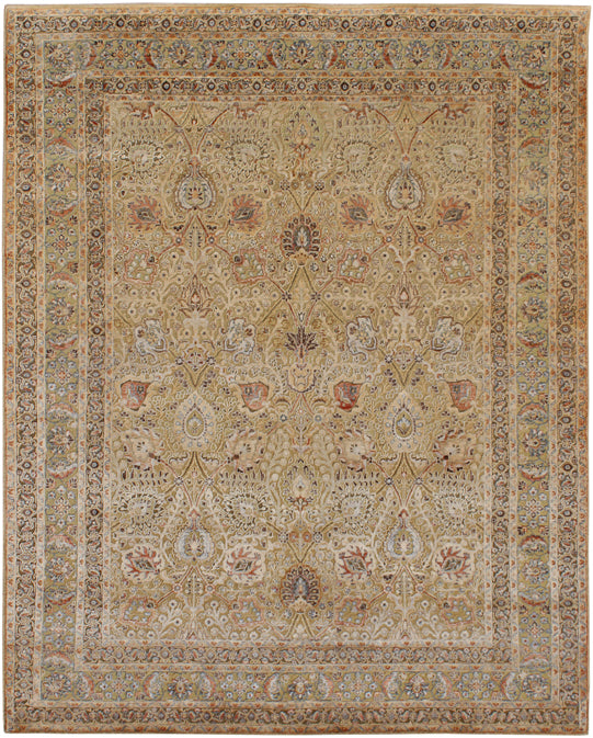 Hands DL 788 Beige Multi Luxury Carpet - Wool & Botanical Silk, Hand Knotted (8' x 10')