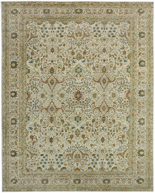 Hands DL 915 Beige Multi Luxury Carpet - 100% Wool, Hand Knotted (9'8" x 14'3")