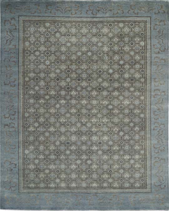 Hands DL 655 Grey Brown Luxury Carpet - 100% Wool, Hand Knotted (12' x 15')