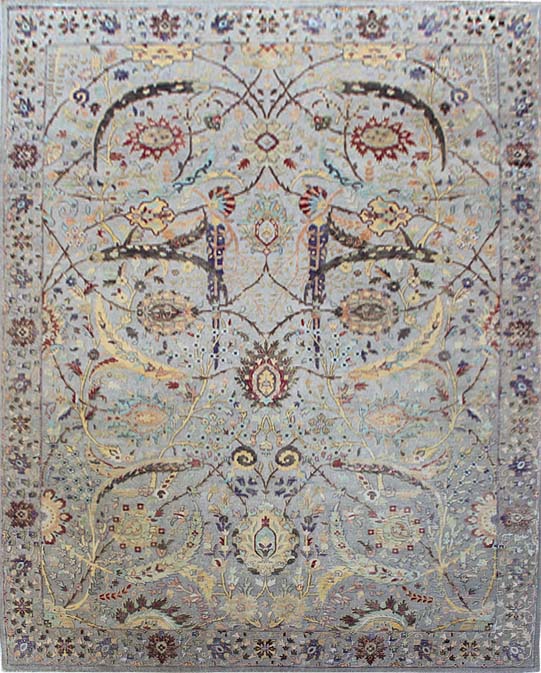 Hands DL 382 Multi Luxury Carpet - Wool & Bamboo Silk, Hand Knotted (10' x 14')