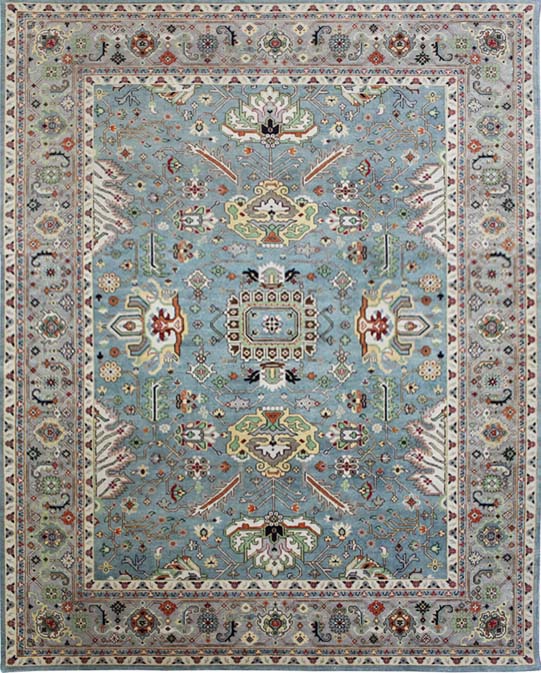 Hands DL 383 Multi Luxury Carpet - Wool & Bamboo Silk, Hand Knotted (9' x 12')