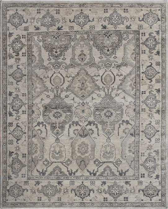 Hands P 4032 Grey Luxury Carpet - 100% Wool, Hand Knotted (8' x 10')