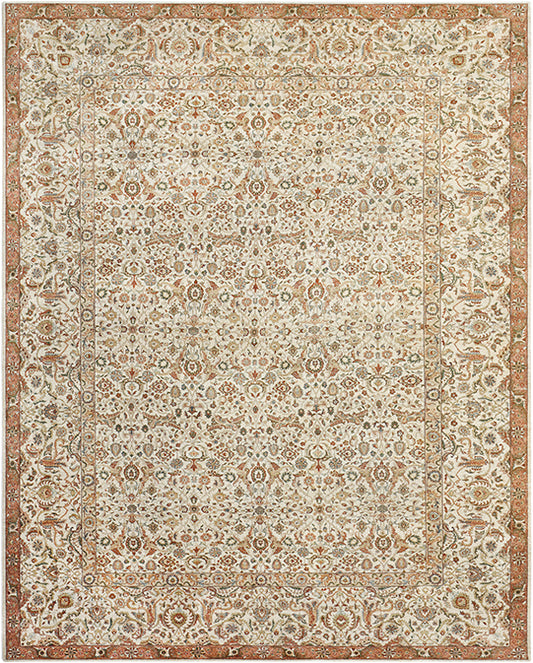 Hands P 4237 Beige Luxury Carpet - 100% Wool, Hand Knotted (9'6" x 14')