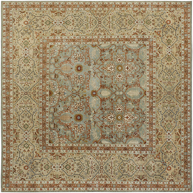 Hands P 4240 Beige Multi Luxury Carpet - 100% Wool, Hand Knotted (12'6" x 12'6")