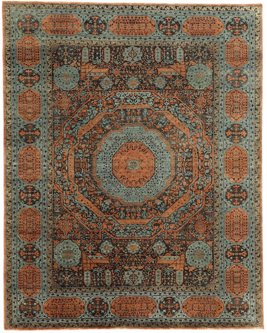 Hands P 4391 Rust Luxury Carpet - 100% Wool, Hand Knotted (8'6" x 11')