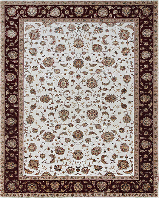 Hands P 108 Multi Luxury Carpet - Wool & Botanical Silk, Hand Knotted (5'6" x 8')