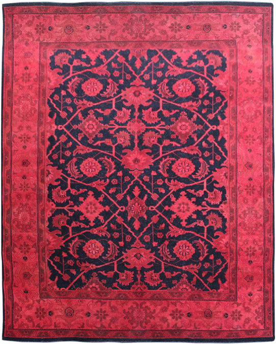 Hands P 1192 Red Luxury Carpet - 100% Wool, Hand Knotted (6' x 9')