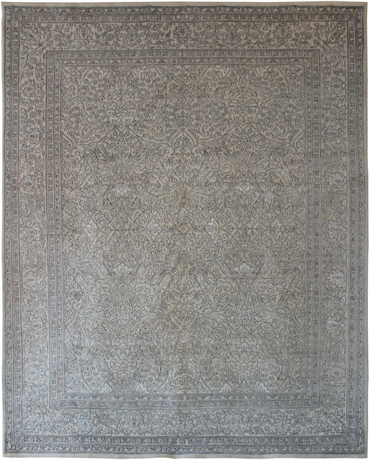 Hands P 2760 Cream Luxury Carpet - Wool & Botanical Silk, Hand Knotted (8' x 10')