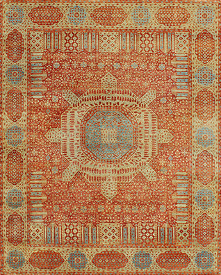 Hands DL 1673 Red Multi Luxury Carpet - 100% Wool, Hand Knotted (8' x 10')