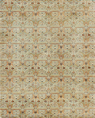 Hands DL 1813 Green Luxury Carpet - 100% Wool, Hand Knotted (9' x 12')